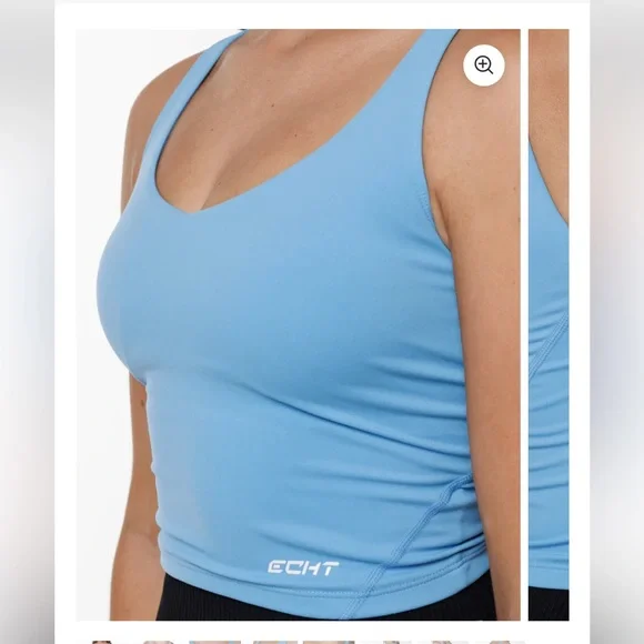 ECHT Form Tank Top Azure Blue Size Medium - Picture 1 of 8